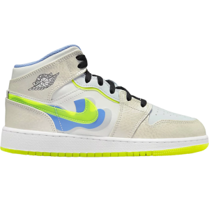 Giày Nike Air Jordan 1 Mid SE GS 'Warped Swoosh' DV1314-017