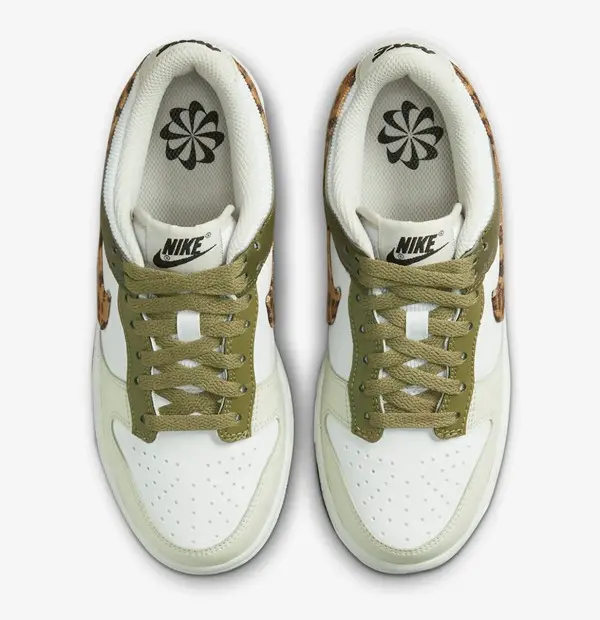 Giày Nike Dunk Low Olive Leopard (GS) DX9282-100 - Ảnh 3