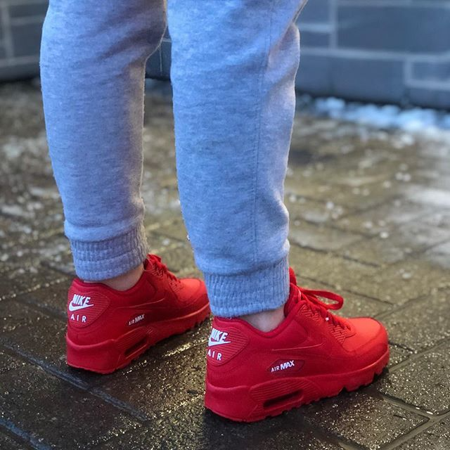 Giày Nike Air Max 90 Leather GS 'University Red' 833412-606 - Ảnh 4