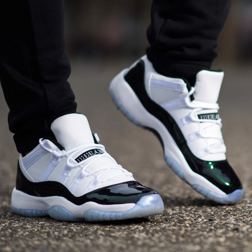 Giày Nike Air Jordan 11 Retro GS 'Emerald' 528896-145 - Ảnh 5
