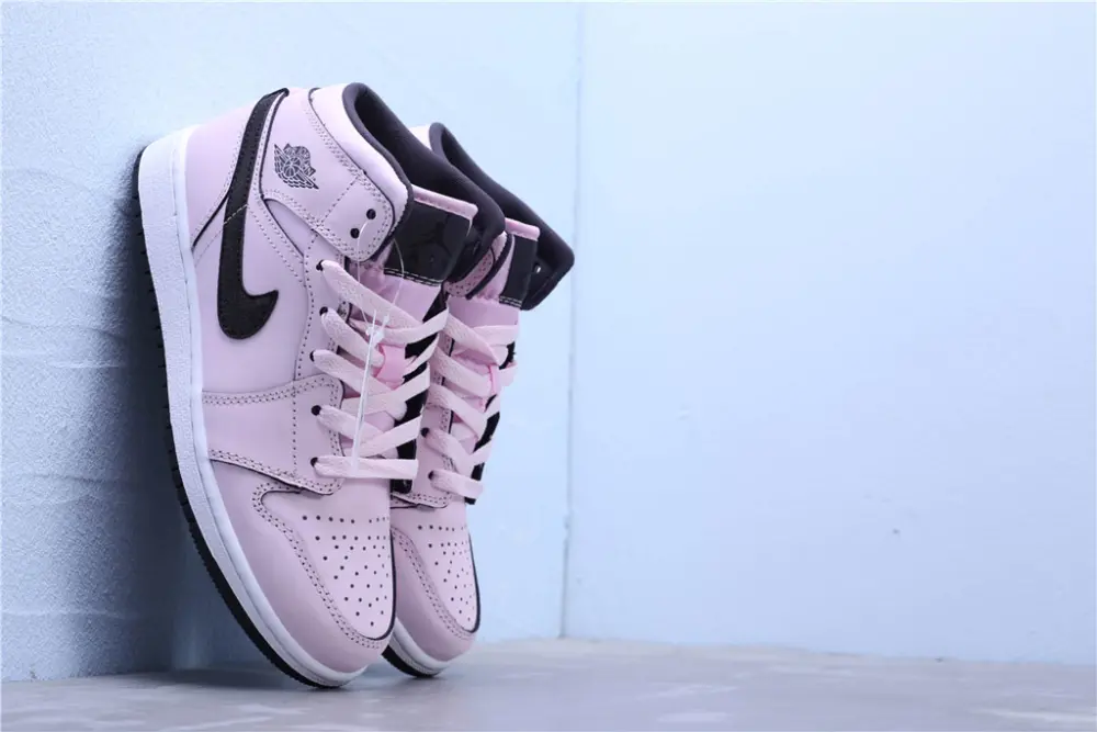 Giày Nike Air Jordan 1 Mid GS 'Pink Foam' 555112-601 - Ảnh 4