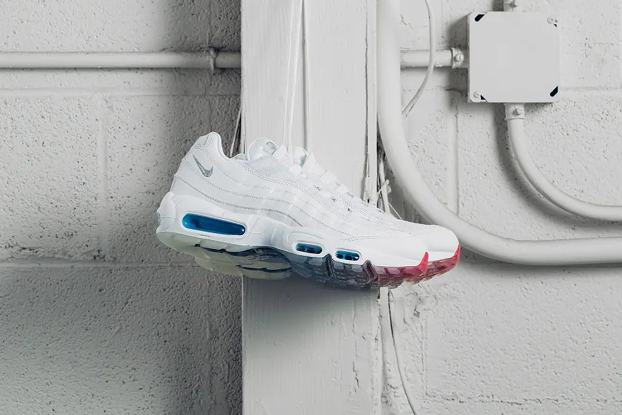 Giày Nike Air Max 95 'White Photo Blue Glacier' USA PACK AQ7981-100 - Ảnh 4