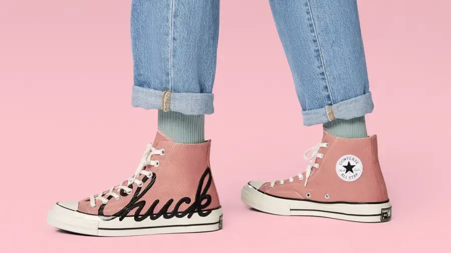 Giày Converse Chuck 70 High 'Scripted Signature Print Rose Gold' 167697C - Ảnh 6