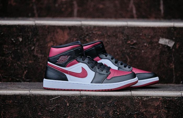 Giày Nike Air Jordan 1 Mid 'Bred Toe' 554724-066 - Ảnh 6