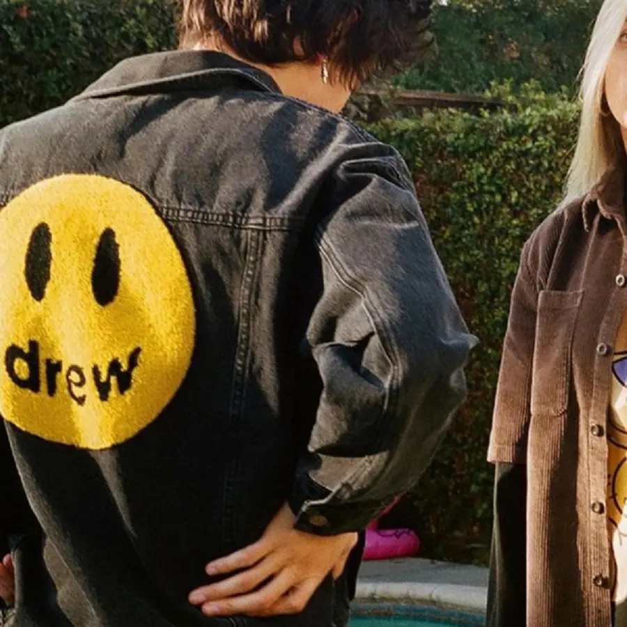 Áo Drew House Chenille Mascot Patch Trucker Jacket Black - Ảnh 4