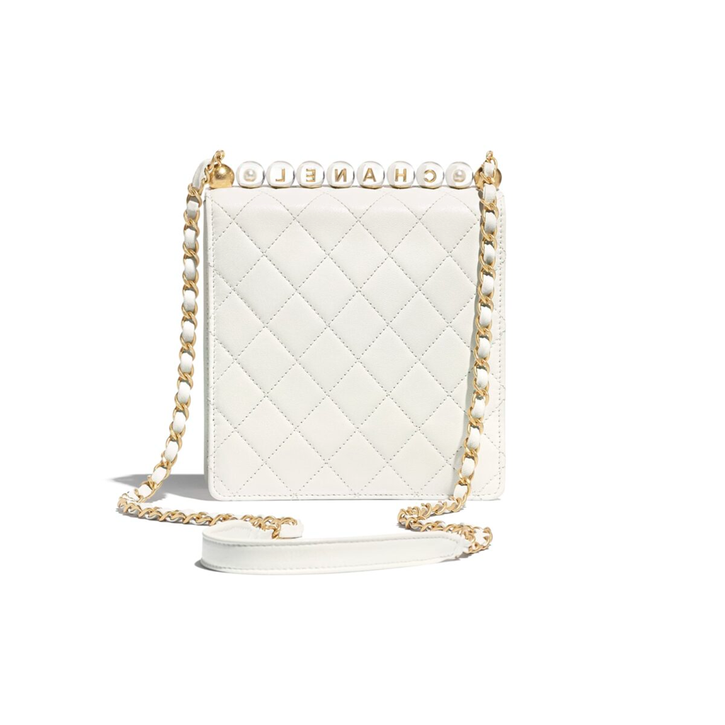 Túi Chanel Flap Bag Goatskin 'White' AS0584-B02873-10601 - Ảnh 3