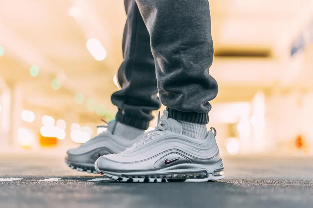 Giày Nike Air Max 97 QS 'B-Sides White Silver' AT5458-100 - Ảnh 3