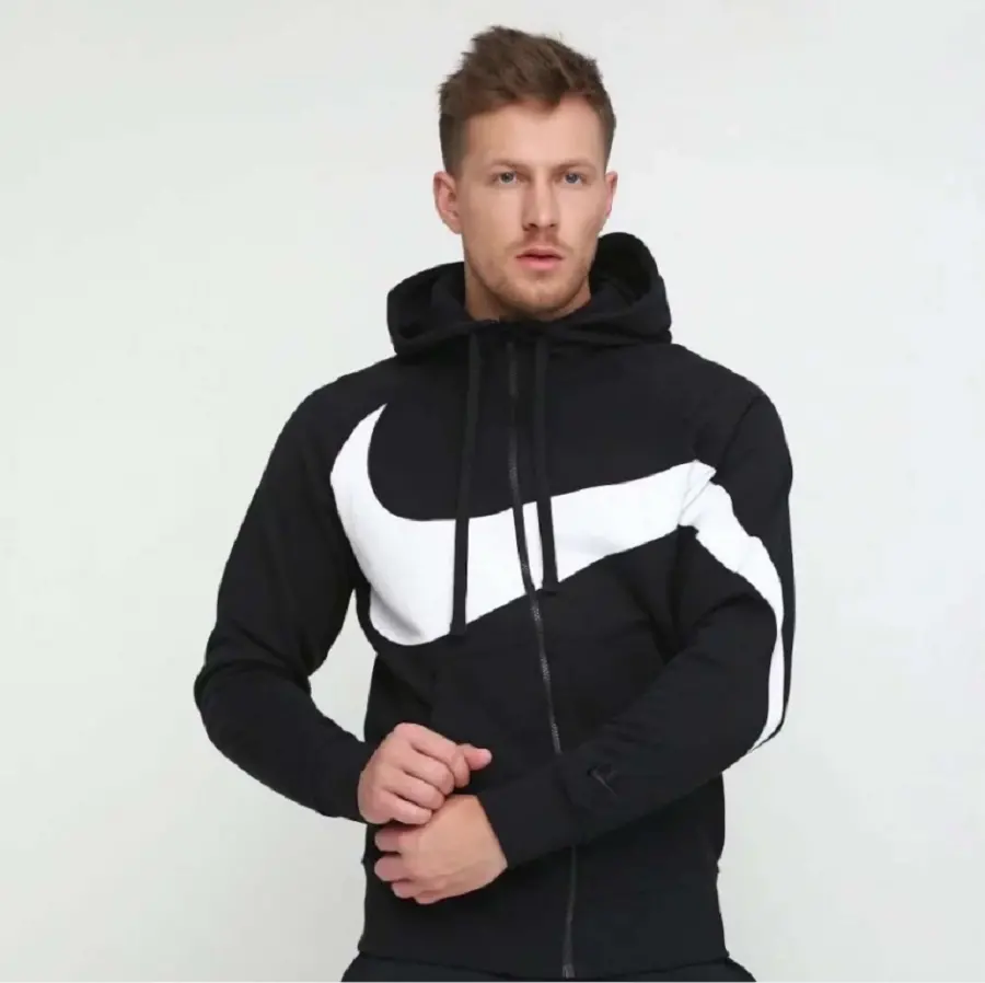 Áo Nike Sportswear Hoodie Black White AR3084-010 - Ảnh 7