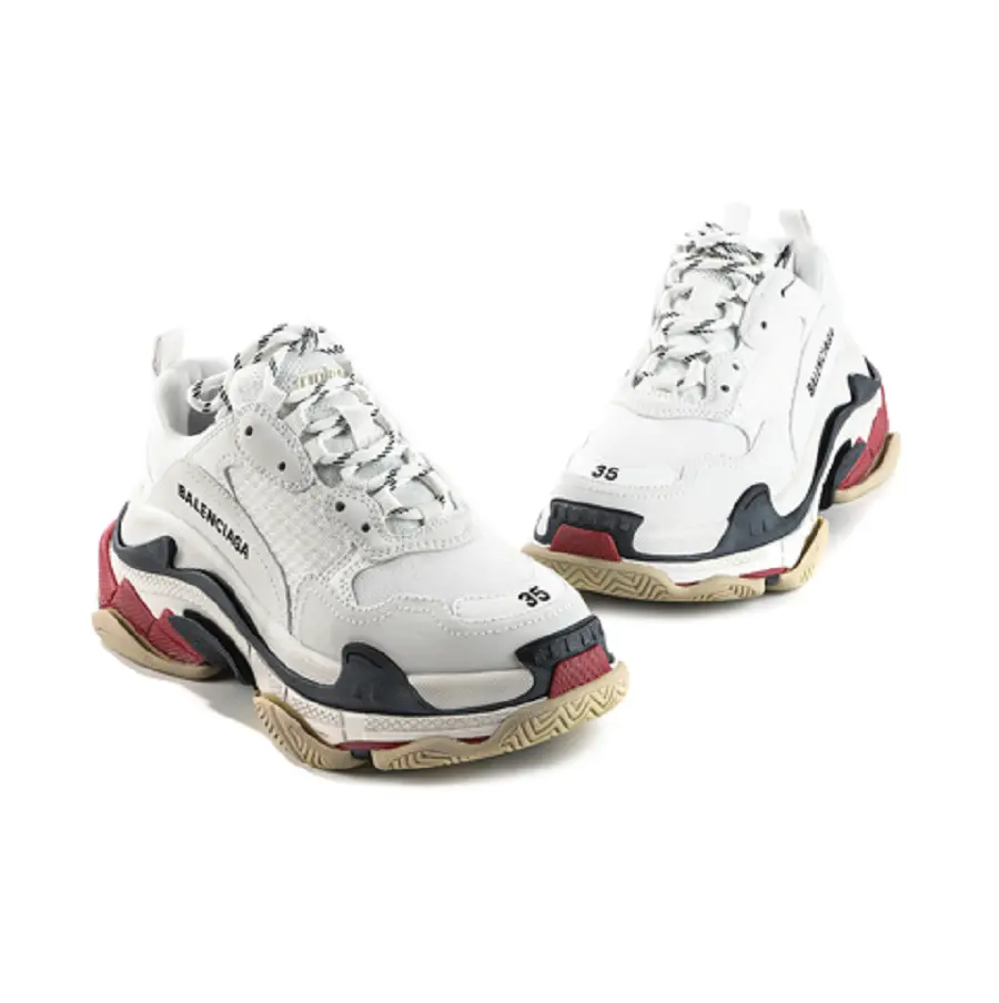 Giày Balenciaga Triple S Low 'White-Red '524037-W09OM-9000 - Ảnh 5