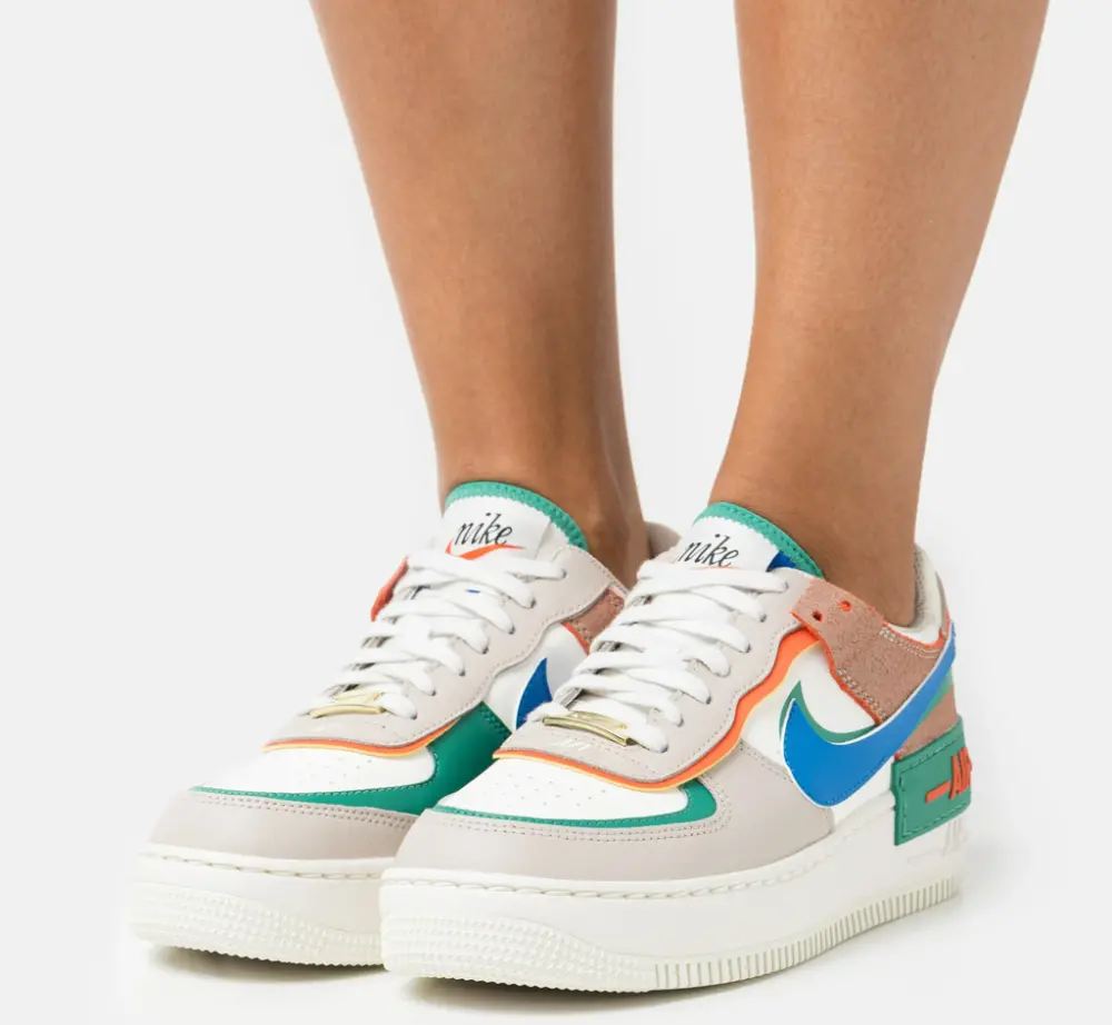 Giày Nike Wmns Air Force 1 Shadow 'Sail Signal Blue Green' CI0919-109 - Ảnh 4