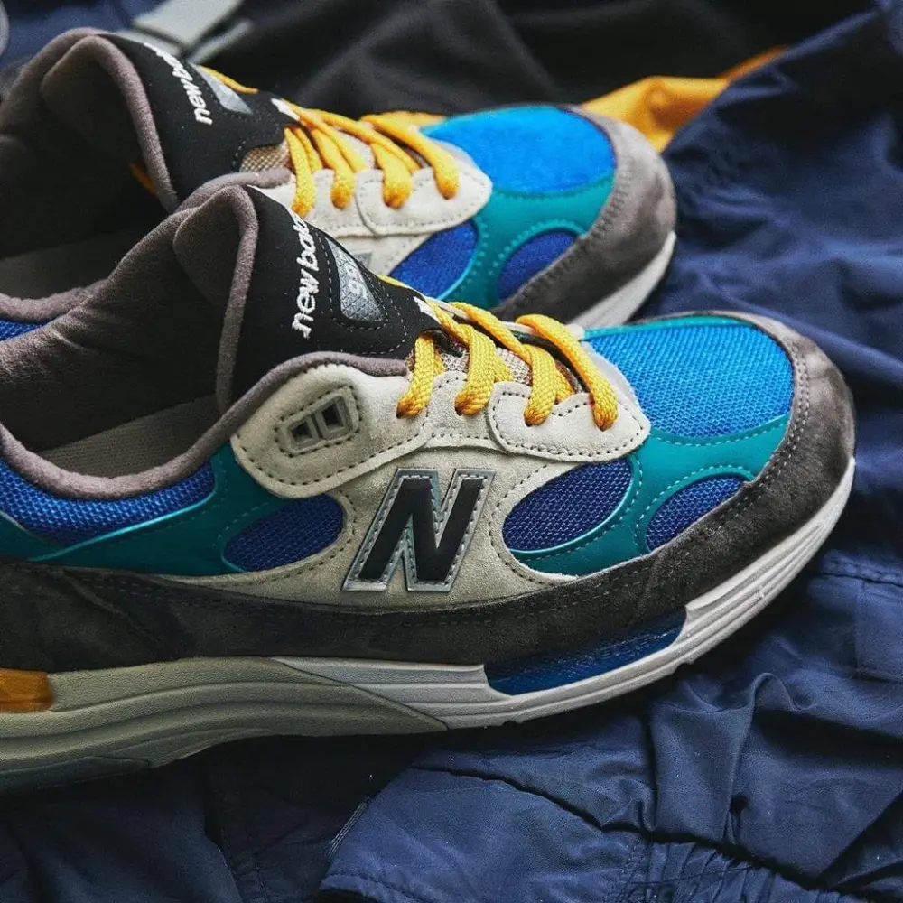 Alternative view of Giày New Balance Billy's x 992 Made in USA 'Grey Blue Teal' M992RR