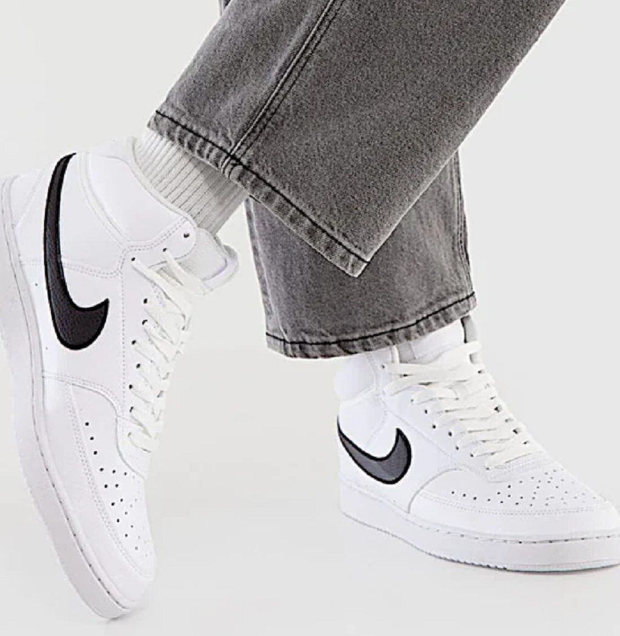 Giày Nike Court Vision Mid 'White Black' DN3577-101 - Ảnh 2
