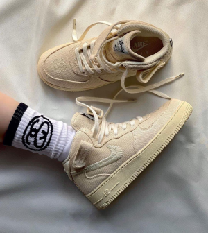 Alternative view of Giày Nike Air Force 1 Mid 'Stussy Fossil' DJ7841-200