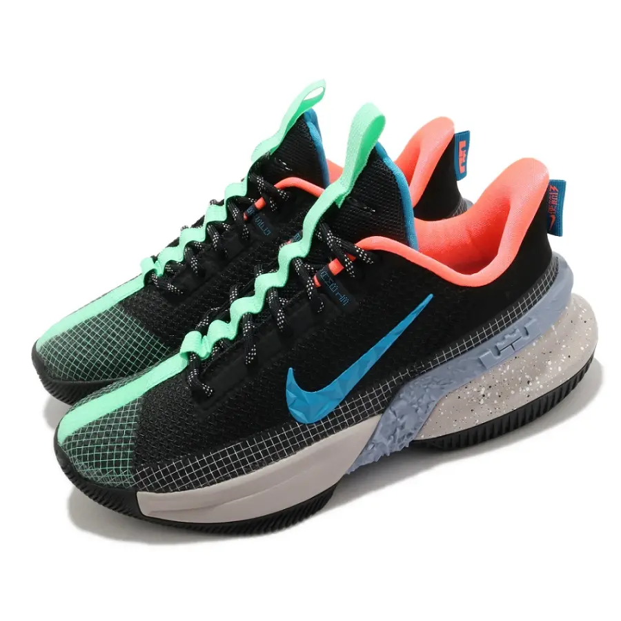 Giày Nike LeBron Ambassador 13 Black Green Glow CQ9329-004 - Ảnh 3