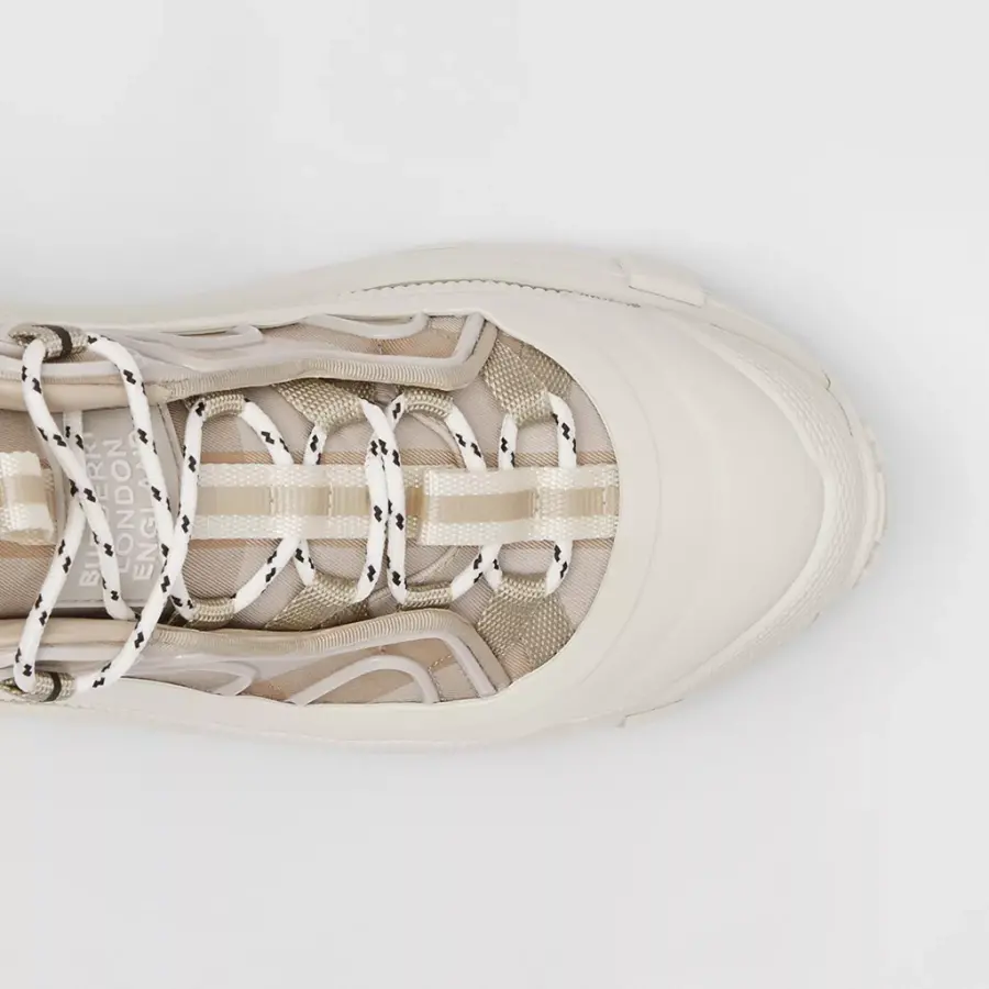 Giày Burberry Check Cotton Arthur Sneakers 'Soft Fawn' - Ảnh 3