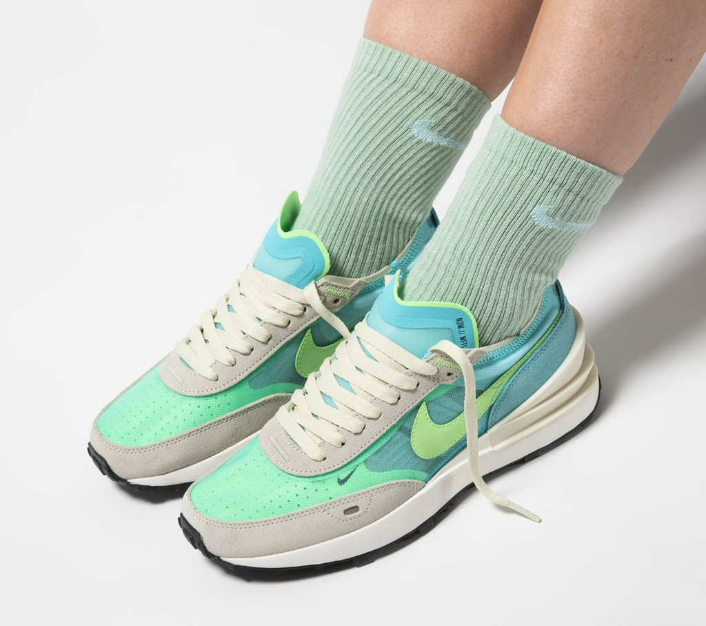 Giày Nike Wmns Waffle One 'Bleached Aqua Lime Glow' DC2533-401 - Ảnh 2