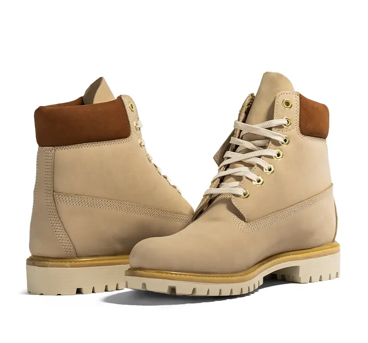 Giày Timberland Men's 6-Inch Waterproof Light Beige Nubuck A2JBX - Ảnh 3