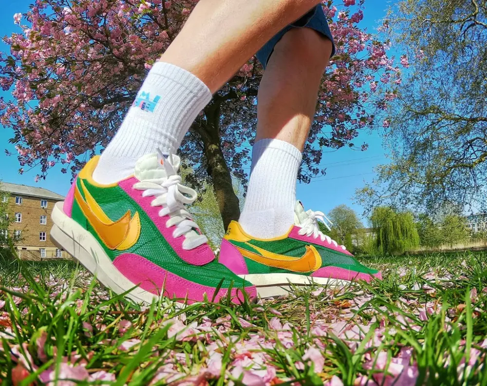 Giày Nike Sacai x LDWaffle 'Pine Green' BV0073-301 - Ảnh 5