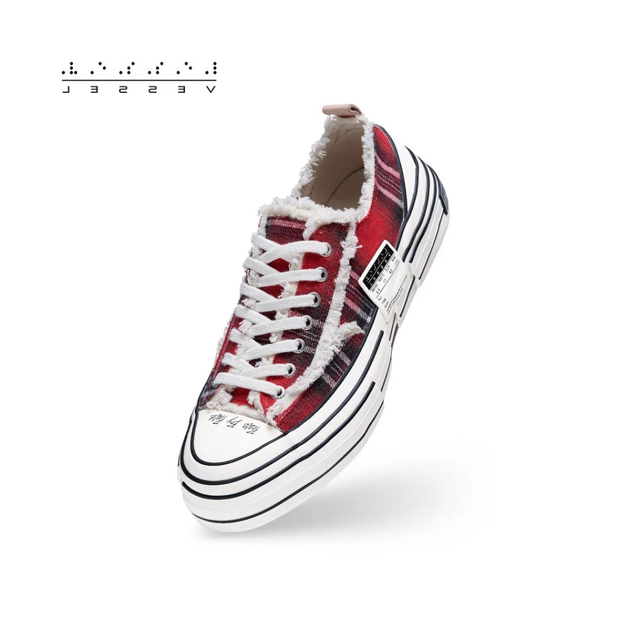 Giày xVESSEL G.O.P Lows 'Forrest Red Plaid' - Ảnh 3