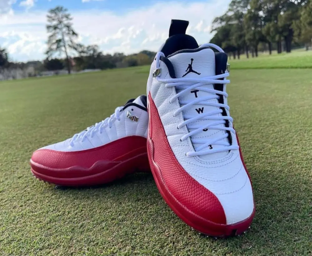 Giày Nike Air Jordan 12 Low Golf 'Cherry' DH4120-161 - Ảnh 4
