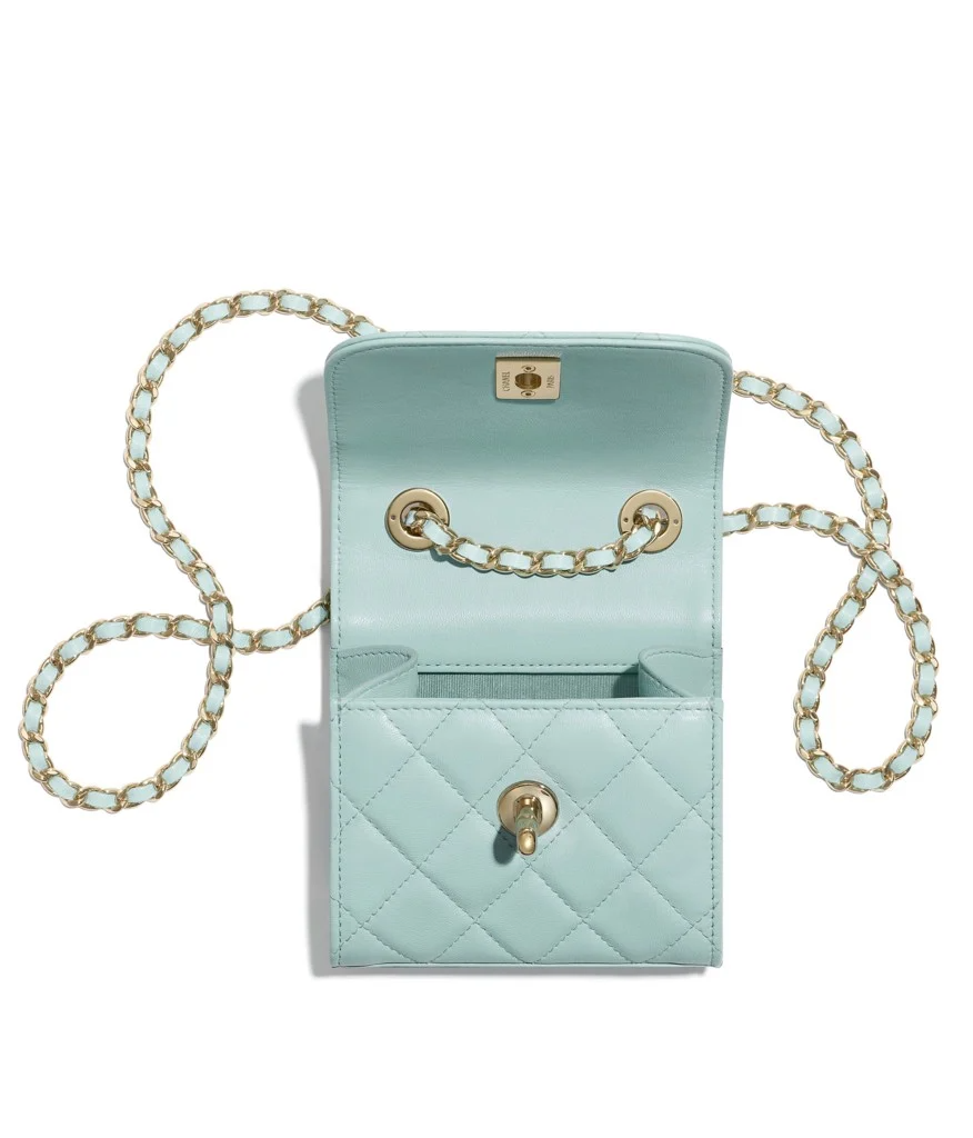 Túi Chanel Clutch With Chain Lambskin 'Light Blue' A81633-Y04059-N5946 - Ảnh 2