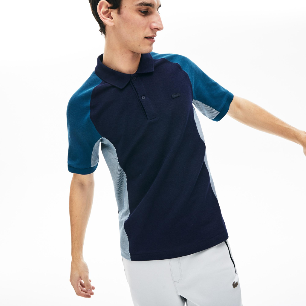 Áo Lacoste Men's Colourblock Piqué Polo PH5023-SSF - Ảnh 5