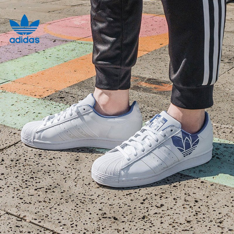 Giày Adidas Superstar 'Trefoil Print Royal Blue' FY2826 - Ảnh 2