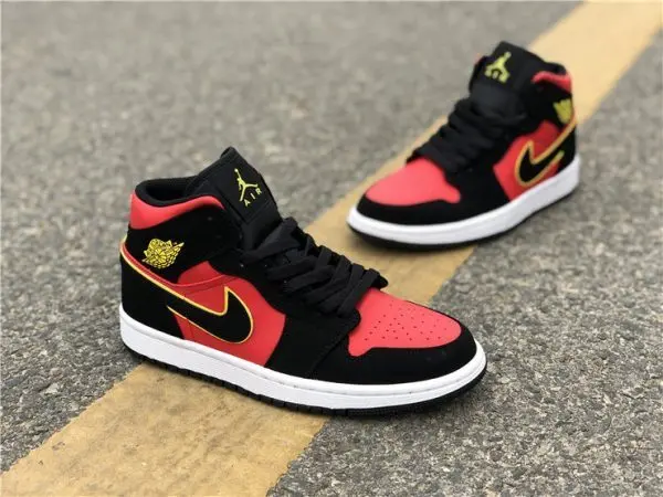 Giày Nike Air Jordan 1 Mid 'Hot Punch Volt' BQ6472-006 - Ảnh 8