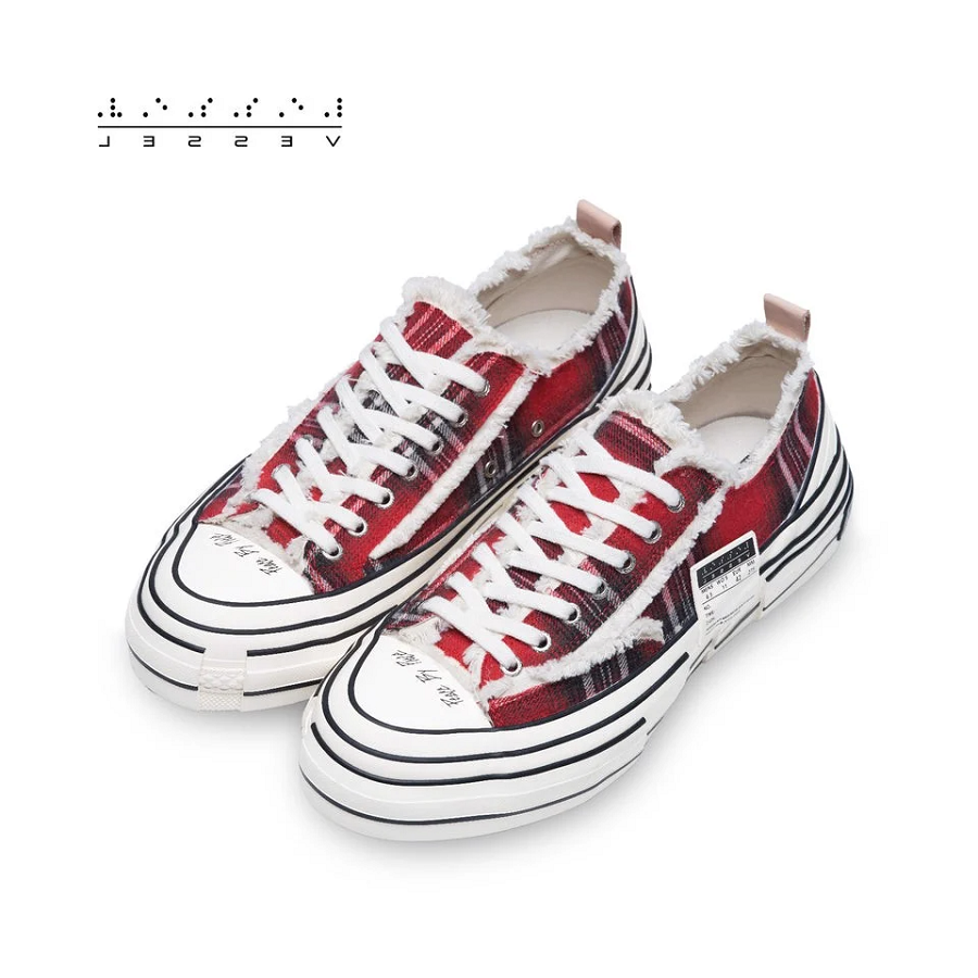 Giày xVESSEL G.O.P Lows 'Forrest Red Plaid' - Ảnh 2