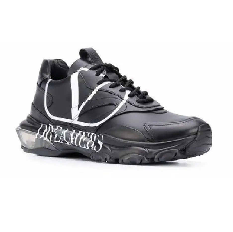 Giày Valentino Black Leather Sneakers TY0S0B05EAJ0NI - Ảnh 3