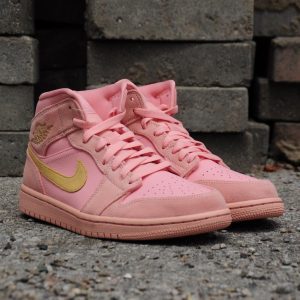 Alternative view of Giày Nike Air Jordan 1 Mid 'Coral Gold' 852542-600