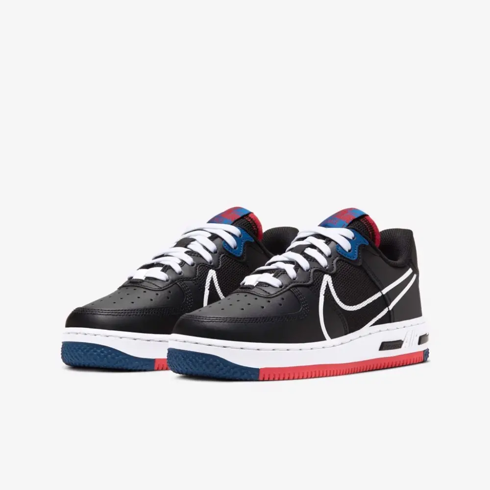 Alternative view of Giày Nike Air Force 1 React SU GS 'Black Gym Red' CT5117-002