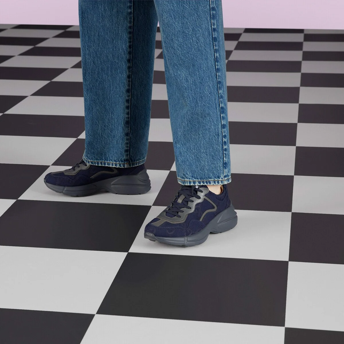 Giày Gucci Rhyton Sneaker 'Blue' 725932-FAA5D-4553 - Ảnh 5