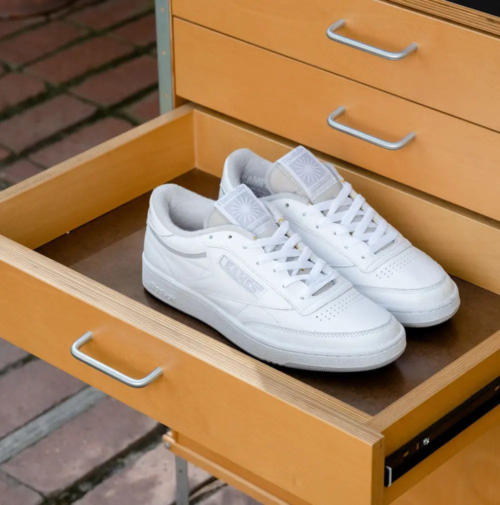 Giày Reebok Eames Office x Club C 85 'Monotone Pack - White' GY1066 - Ảnh 3