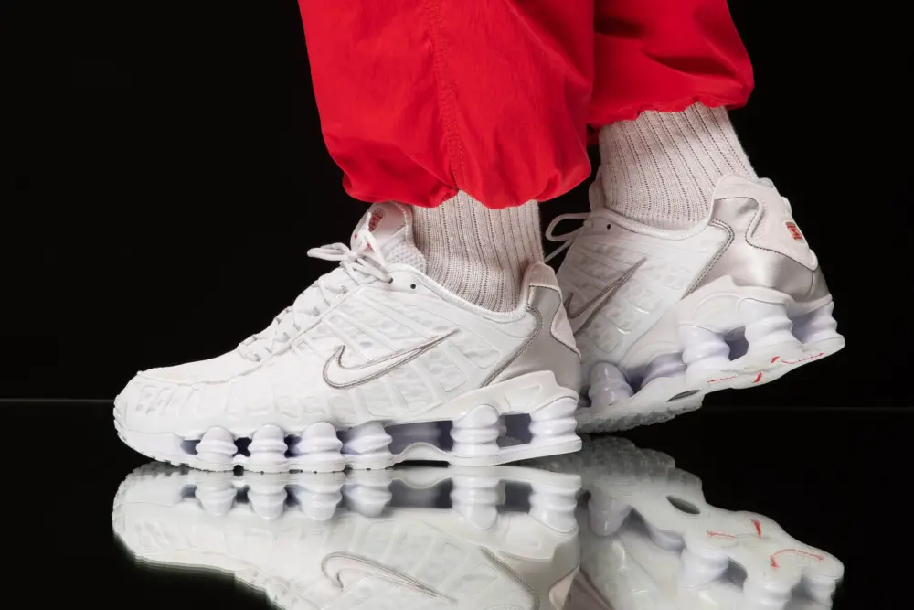 Giày Nike Wmns Shox TL 'White Silver' AR3566-100 - Ảnh 4