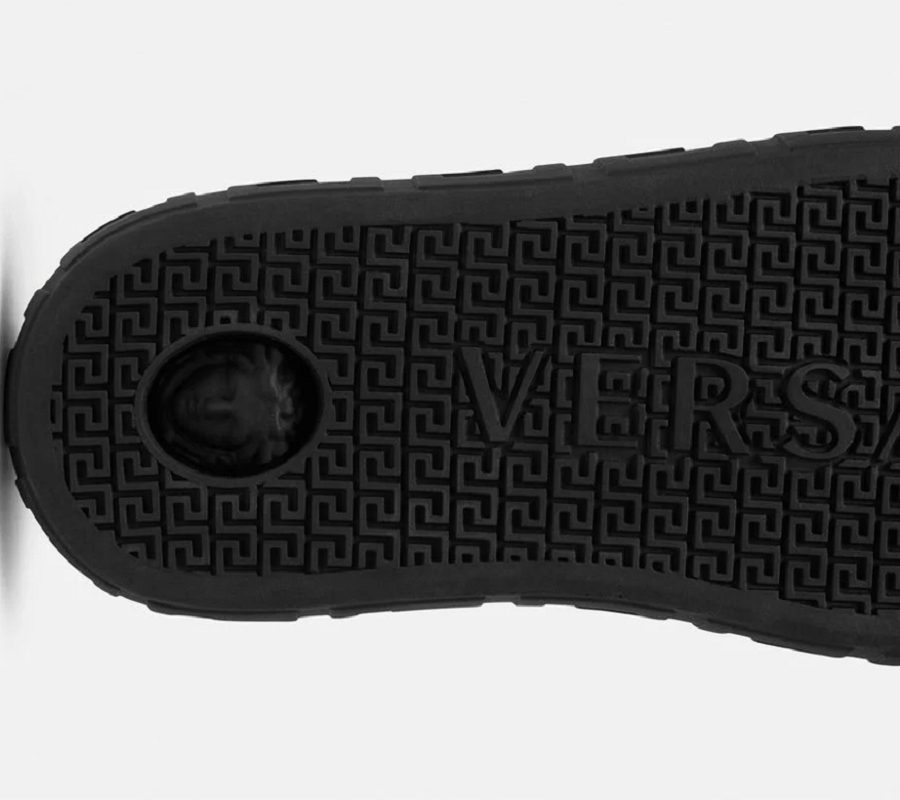 Giày Versace Greca Suede High Top Trainers Black DSU8403-1A02718-1B00P - Ảnh 5