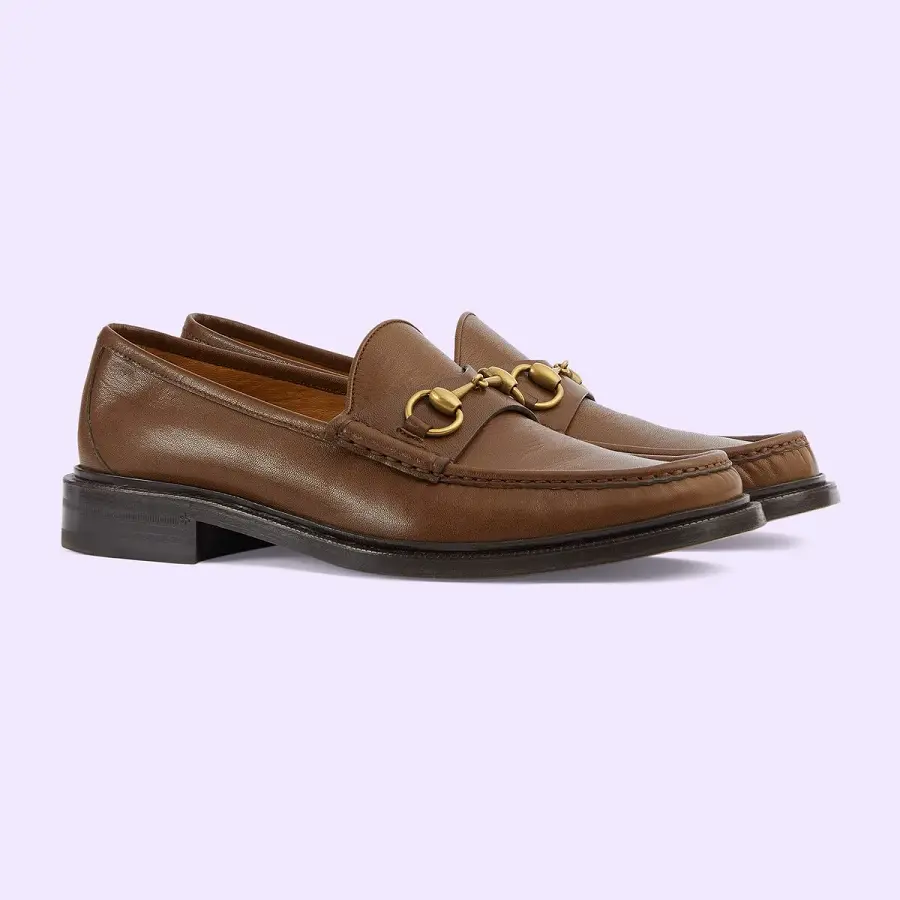 Giày Gucci Loafer With Horsebit 'Brown' 723562-U7J00-2361 - Ảnh 3