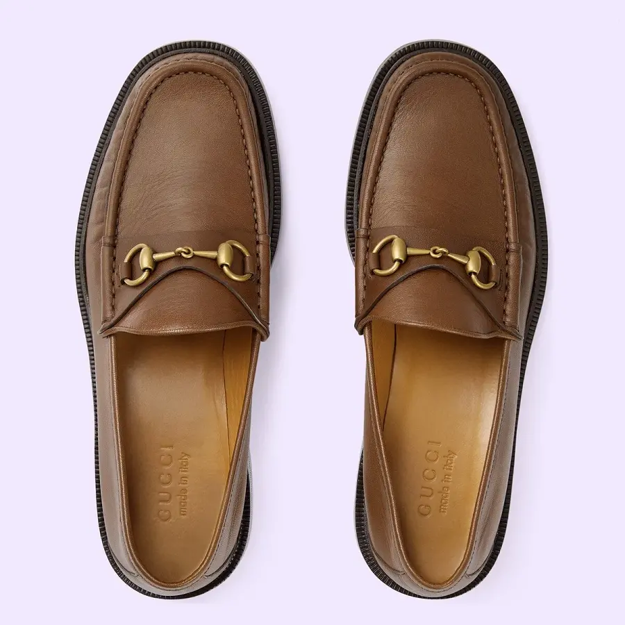 Giày Gucci Loafer With Horsebit 'Brown' 723562-U7J00-2361 - Ảnh 4