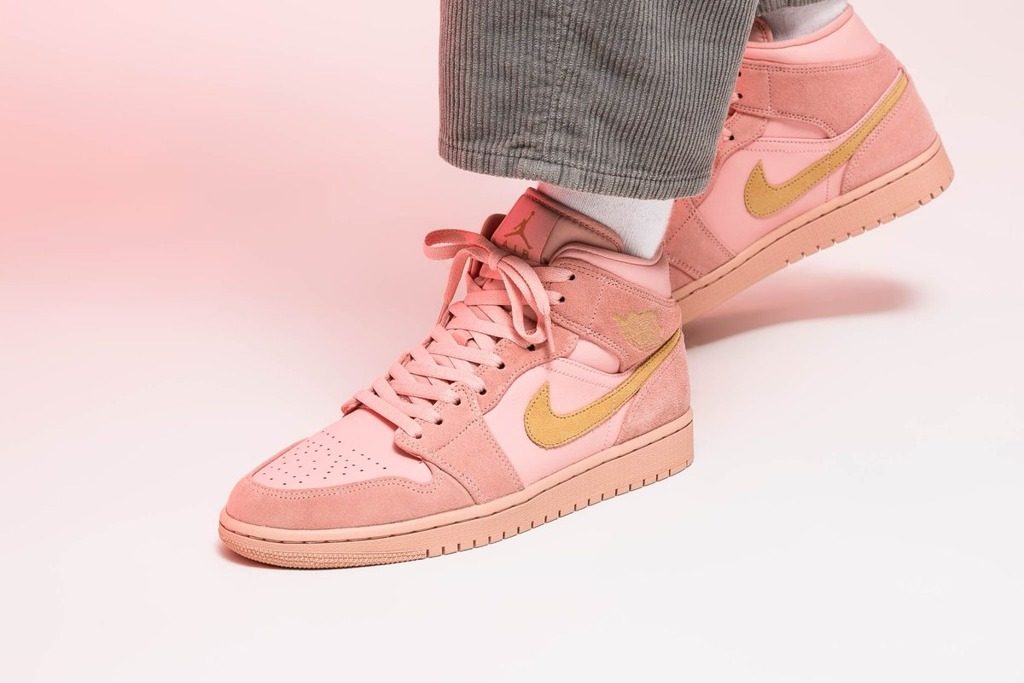 Giày Nike Air Jordan 1 Mid 'Coral Gold' 852542-600 - Ảnh 5