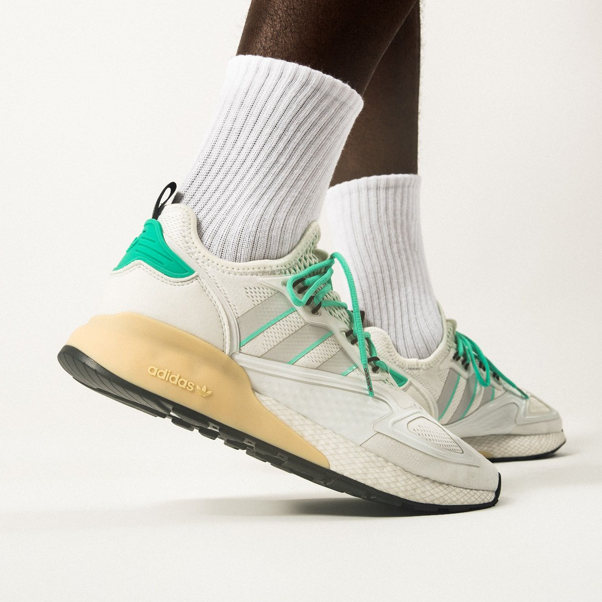 Giày Adidas ZX 2K Boost 'Grey Hi-Res Green' FX4172 - Ảnh 3