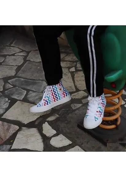 Giày Converse Chuck Taylor All Star VLTG Back to Earth Hi Top 'White Red PeonyPink' 567046V - Ảnh 3