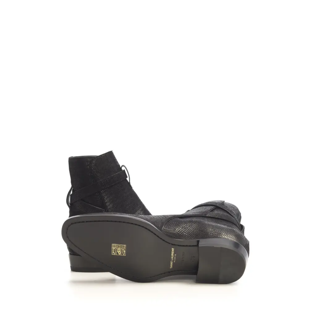 Giày Saint Laurent Low Boot Wyatt 30 'Black' 630482-1YO00-1000 - Ảnh 3