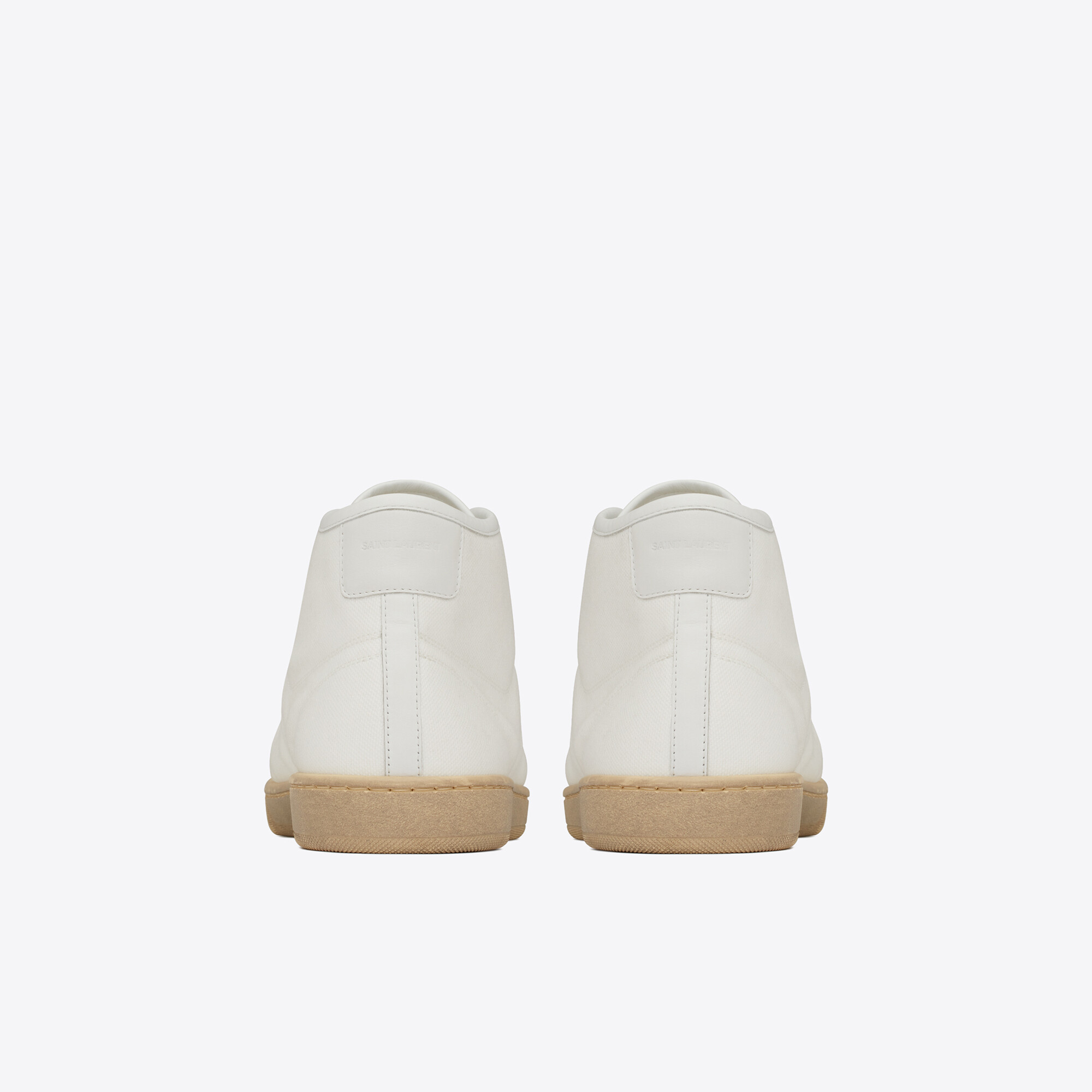 Giày Saint Laurent Court Classic SL39 Mid-Top Canvas and Leather 67152312NA09026 - Ảnh 3