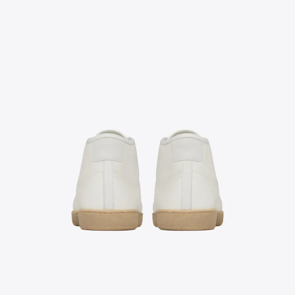 Giày Saint Laurent Court Classic SL39 Mid-Top Canvas and Leather 67152312NA09026 - Ảnh 3