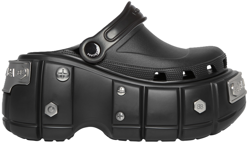 Dép Balenciaga Crocs Mule 'Black Rubber' 687398W1S8N1081