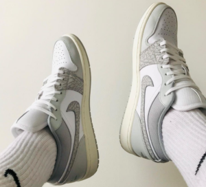 Alternative view of Giày Nike Air Jordan 1 Low Premium ‘Elephant Print’ DH4269-100