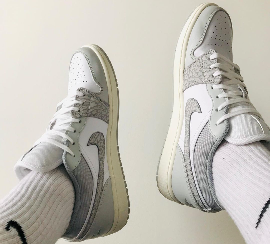 Giày Nike Air Jordan 1 Low Premium ‘Elephant Print’ DH4269-100 - Ảnh 2