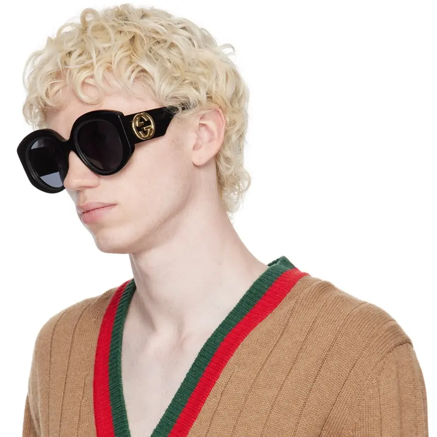 Alternative view of Kính Gucci Oversized Round Sunglasses 'Black' GG1308S-001