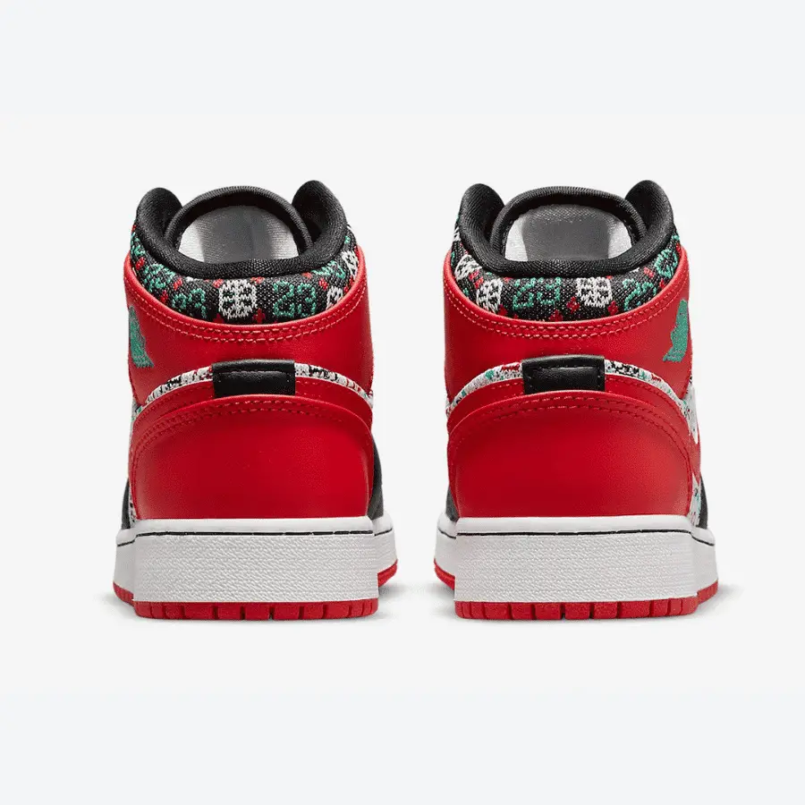 Giày Nike Jordan 1 Mid SE Ugly Christmas Sweater GS DM1208-150 - Ảnh 5