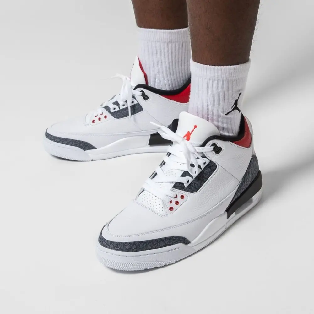 Giày Nike Air Jordan 3 Retro Denim SE GS 'Fire Red' CZ6634-100 - Ảnh 5